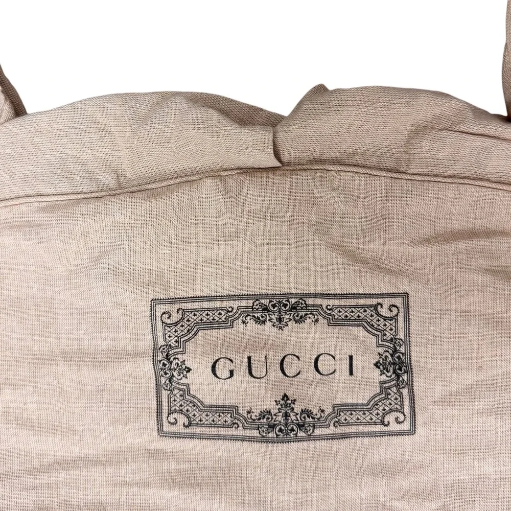 Gucci Beige Cotton Garment Bag Travel Suit Cover 40x25.5 Made in India